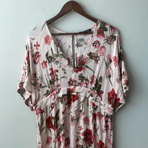 Suzanne Betro floral short sleeve maxi dress plus size 1X thumbnail 7