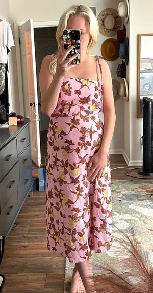 House of Harlow Pink Print Midi Dress thumbnail 3