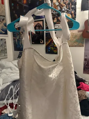 Valeria White Satin Mini Dress thumbnail 3
