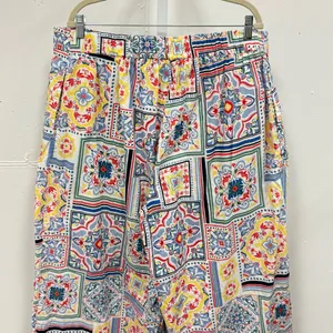 Eloquii Women’s Boho Mosaic Print Cotton Wide Leg Cropped Pull On Pants‎ Sz 20 thumbnail 8