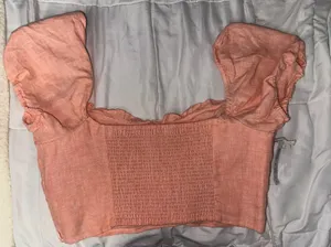 Aritzia Square Neck Linen Cropped Blouse thumbnail 2