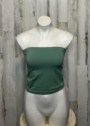 Moa Moa Green Strapless Tube Top Women’s Medium Stretch Bandeau Top thumbnail 1