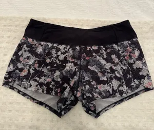 Lululemon Run Times Shorts II Spring 4" Bloom Multi Black 2 thumbnail 4