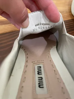 Miu Miu White Metallic Cap-Toe Leather Platform Sneakers Size 37.5 thumbnail 8