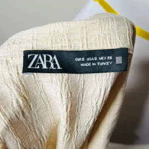 Zara Ivory Crinkled Oversized Relaxed Fit Blazer thumbnail 4
