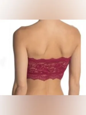 NWT Free People Intimately Lacey Looks Bandeau Bra Burgundy Lace Size Small thumbnail 3