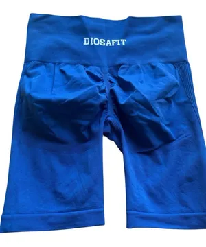 DiosaFit Shorts Vibrant Blue Athletic Booty Lift Size Small Gym Yoga Running thumbnail 1