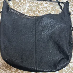 Luck Brand Black Leather Hobo Bag/ Tote thumbnail 4