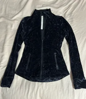 lululemon athletica Black Velour Define Zip-Up Jacket Size 6 thumbnail 1