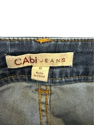 CAbi Jeans Women’s 6 Blue Denim Flare Bootcut Front Patch Pockets Stretch thumbnail 6