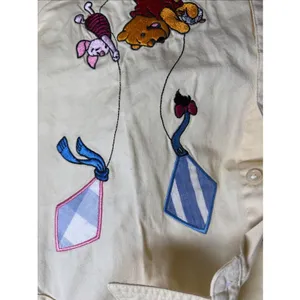Disney Winnie the Pooh Embroidered Womens Size M Yellow Vintage Cotton Kidcore thumbnail 5