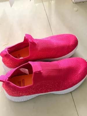 Hot Pink Slip-On Knit Sneakers thumbnail 6