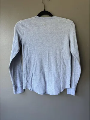 Cuddl Duds Thermals Light Blue Waffle Knit Long Sleeve Top Size S thumbnail 2