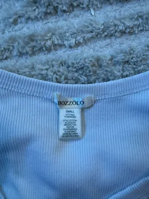 White Bozzolo Long Sleeve Crop Top thumbnail 3