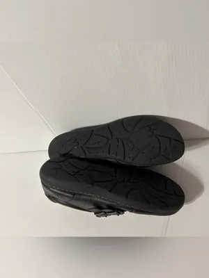 B.o.c. Black leather slip on loafers women size 11 M thumbnail 6