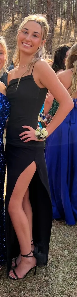 Black Sparkly Prom Dress Size 0 thumbnail 3