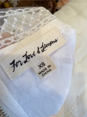 FOR LOVE AND LEMONS Amandine Mini‎ Dress Embroidered White Ivory Lace size XS thumbnail 8