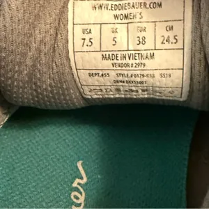 Gray‎ and Teal Eddie Bauer sneakers/hiking shoes women’s size 7.5 thumbnail 9