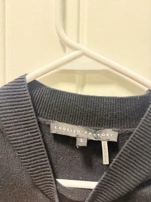English Factory Top Puff Sleeve Black thumbnail 4