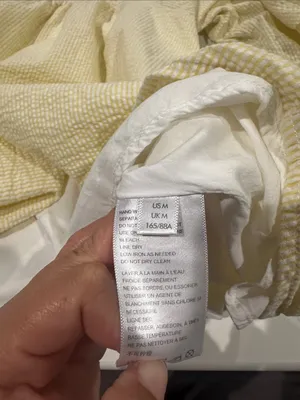 Urban Outfitters Charlotte Puff Sleeve Yellow Seersucker Dress size medium thumbnail 7