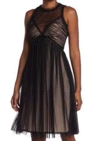 NWT Max‎ Studio Illusion Mesh Sleeveless Empire Dress Size 6 thumbnail 1