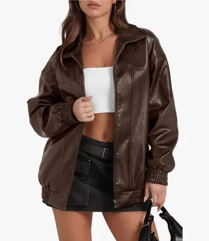 SAMPEEL Brown Leather Jacket... https://www.amazon.com/dp/B0D7M1NJT6?ref=ppx_pop_mob_ap_share Size M thumbnail 2