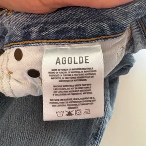 AGOLDE Fran Jeans Women 23 Light Blue High Rise Straight Leg Button Fly A9157C thumbnail 3