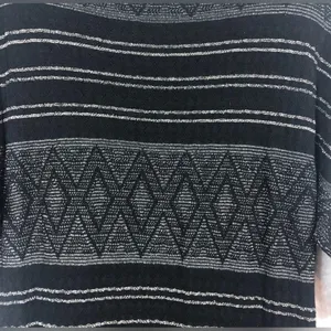 White House | Black Market Black Silver Shimmer Dolman Sweater Mini Dress Tunic XL thumbnail 5