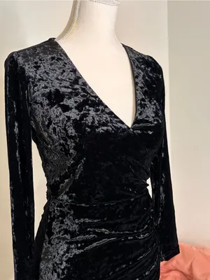 Nordstrom Tea & Cup Long Sleeve Velvet Dress thumbnail 4