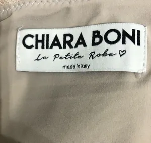 CHIARA BONI LA PETITE ROBE Aliki Metallic Sheath Gown Gold Shimmer 40 NWT thumbnail 11