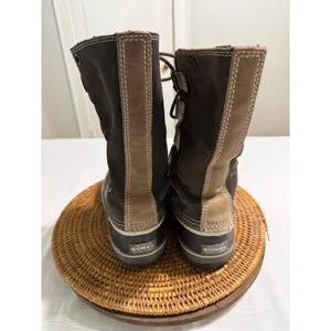 Sorel Joan of Arctic Waterproof Suede Winter Snow Boots Brown Tan Women thumbnail 4