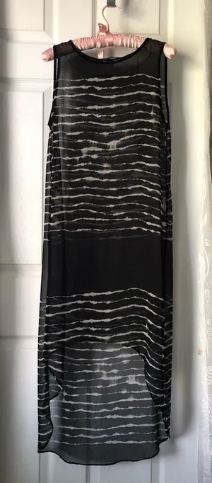 Zara high-low sheer midi dress, size xs thumbnail 1