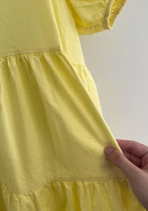 HYFVE Yellow Cotton Tiered Swing Dress thumbnail 5