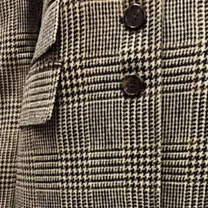 RALPH LAUREN Black Brown Houndstooth Plaid Single Breasted 4 Button Front Blazer thumbnail 6