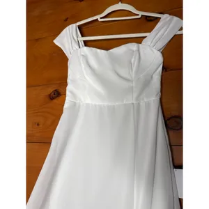 NWT Lulus Magical Magnetism White Off-the-Shoulder Maxi Dress Bridal Wedding XS thumbnail 6