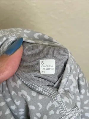 Lululemon Wunder Train High Rise Crop Size 8 Leopard Daisy Starlight Multi Gray thumbnail 5