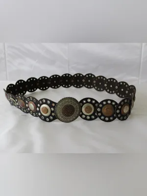 Black & Brown Concho Western Boho Statement Belt thumbnail 3
