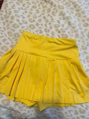 Yellow Pleated Skirt Amazon thumbnail 2