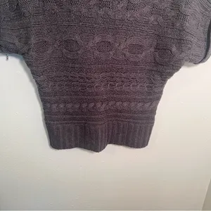 Nine‎ West Jeans Women's Size Small Turtleneck Sweater Dark Gray Cableknit thumbnail 3