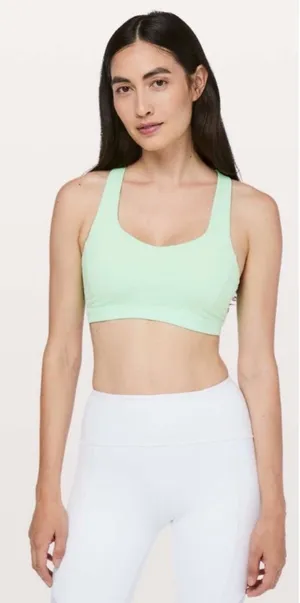 Lululemon Citra Lime Free To Be Serene Sports Bra Sz 8 thumbnail 1