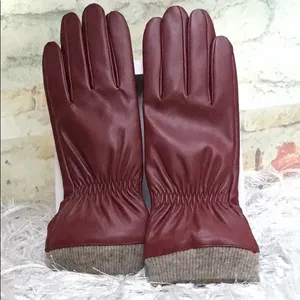 Woman’s Vegan Leather Cold Weather Lined Gloves - New Without Tags thumbnail 1