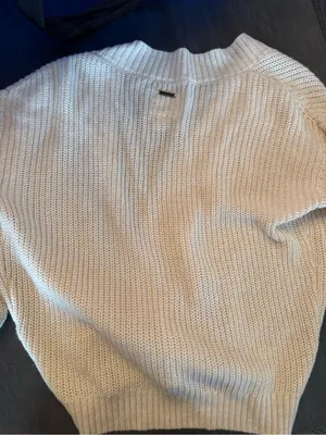 Billabong Oatmeal Chunky Knit Faux Wrap Sweater M thumbnail 3