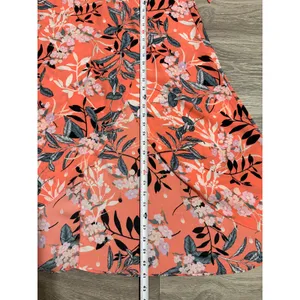 bebe Maxi Skirt Size 8 Coral Floral Wrap High Low Tropical Summer Tie Waist thumbnail 10