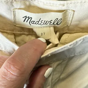 Madewell Women's Low Slung Cargo Beige Pants‎ Size 27 thumbnail 4