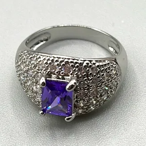 Boutique Silver plated & amethyst ring size 9. thumbnail 6