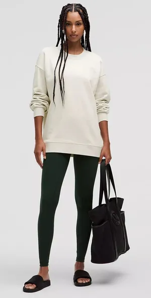 Lululemon Perfectly Oversized Crew sweatshirt in white size 8 thumbnail 1
