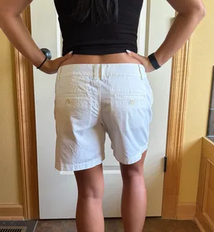 LOFT White Linen Shorts thumbnail 2