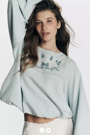 By Anthropologie Boho Balloon-Sleeve Top thumbnail 1