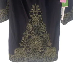 Lilly Pulitzer NWT Size 2‎ XS Shauna Black Gold Embroidered Tunic Dress thumbnail 4