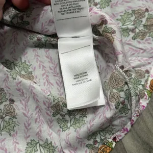 UNTUCKit Carrie Cotton Raglan Sleeve Blouse Pink Green Floral Medallion Size M thumbnail 7